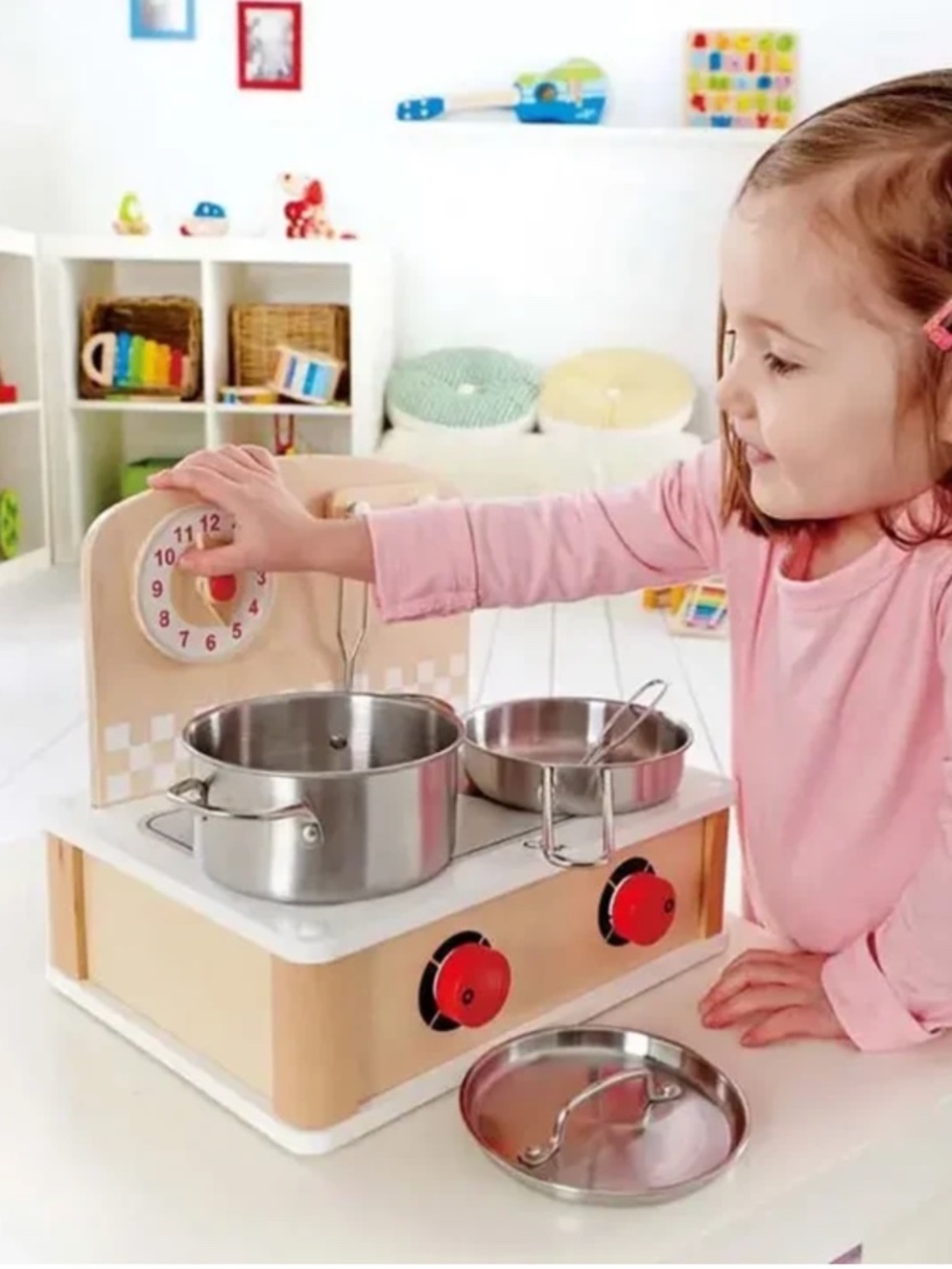 HAPE Kids Indoor Outdoor Wood Toy Cooktop